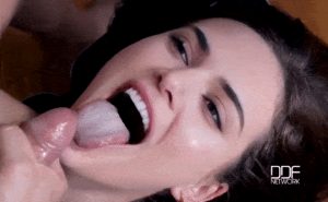 Cumming in Kendall Jenner's mouth