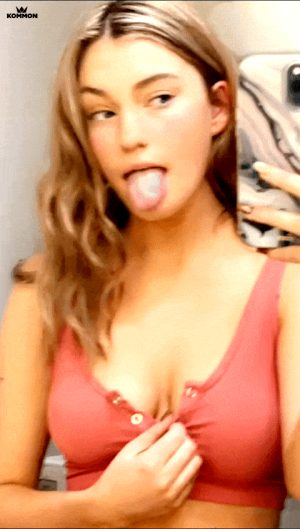 Cutie takes selfie flashing her perfect tits