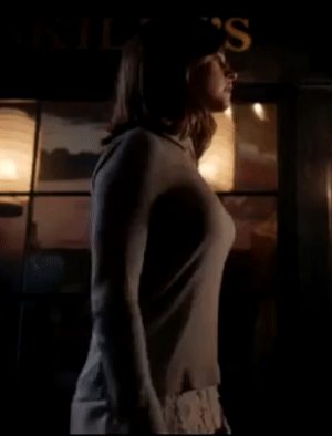 Jenna Coleman pushes out her boobs