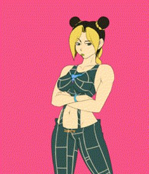 Jolyne flashes her tits