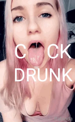 Just a cock drunk slut