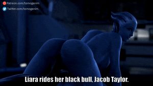 Liara rides Jacob’s big black cock