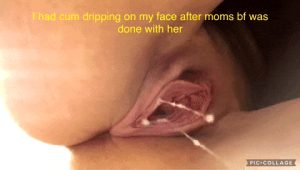 My whole face was covered in cum