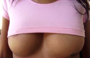 Nipples reveal with pink shirt