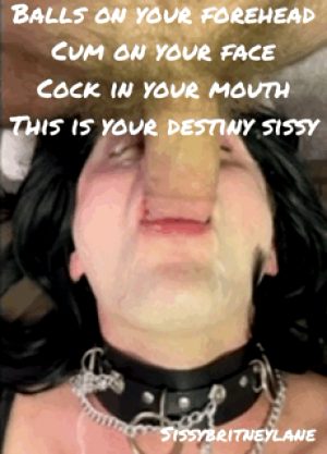 Sissybritneylane balls on forehead cum on face cock in mouth facial blowjob sucking cock sissy femboy trap gurl crossdresser
