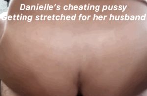 Stretching her pussy out for her husbands benefit!! Lmao!