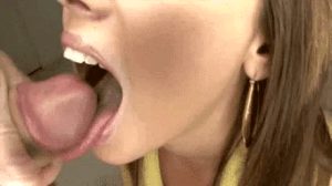 Swallowing all my cum