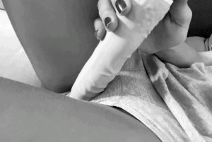 Teasing my pussy with a vibrator over panties