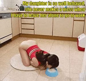 Well trained daughter