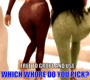 Which whore do you wish to enjoy?? As a Man, their womanly bodies are your birthright! Grope & use sluts whenever & wherever you want.