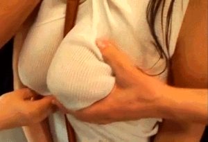 Your wife's massive tits always gets noticed by many men in public. She's always happy to let them roughly grope her fat udders as they wish